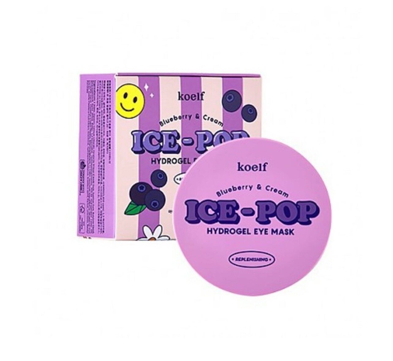 Гидрогелевые патчи для глаз с экстрактом черники Koelf ICE - POP Hydrogel Eye Mask - Blueberry & Cream