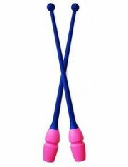 Булавы сборные гимнастические Pastorelli модель Masha 45,2 см сине-розовые