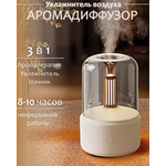 Увлажнитель воздуха ультразвуковой Свеча, Аромадиффузор с подсветкой, Увлажнитель воздуха ночник для дома, Белый - изображение