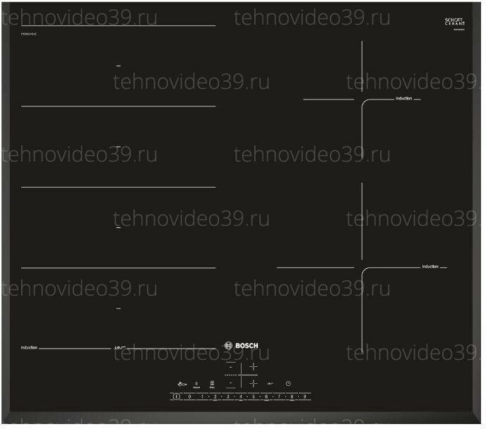 Индукционная варочная поверхность Bosch PXE651FC1E черный - фото №17