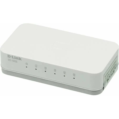 Коммутатор D-Link DES-1005C неуправляемый 1309₽