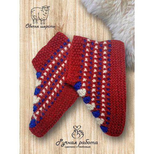 фото Носки , размер 38/41, белый, синий, красный no brend