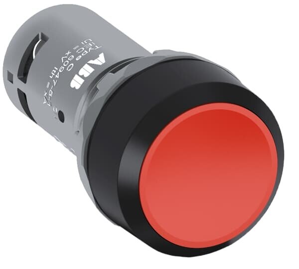 Кнопка CP1-10R-01, красная, без фиксации, 1NC, 1A, IP66, пластик, 22mm, ABB 1SFA619100R1041