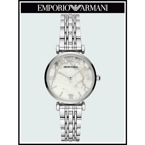 фото Наручные часы emporio armani gianni t-bar женские наручные часы emporio armani серебристые кварцевые оригинальные, белый, серебряный