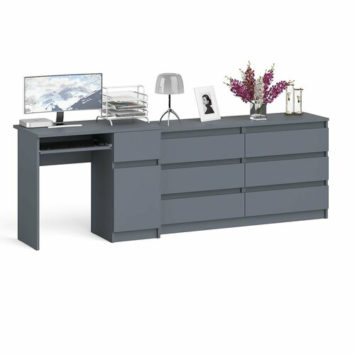 Стол компьютерный СВК Мори МС-1 правый Комод МК13806 Графит 15826₽