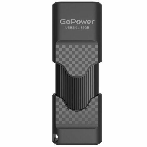 Флешка GoPower Slider 32 Гб usb 2.0 Flash Drive - чёрный