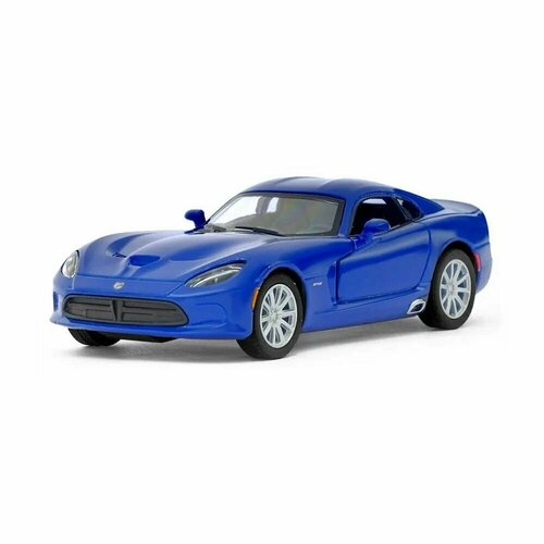 Машинка металлическая Kinsmart 1:32 2013 SRT Viper GTS инерционная, двери открываются. Синий легковой автомобиль kinsmart 2013 srt viper gts kt5363wp 1 36 13 см черный