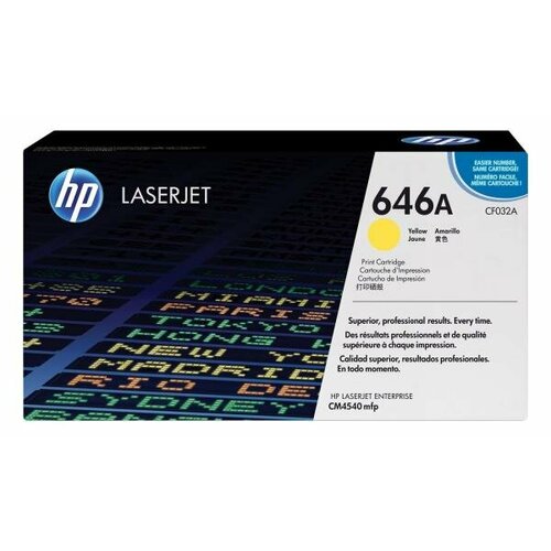 Картридж HP 646a CF032AC для LaserJet Enterprise CM4540 12500стр желтый