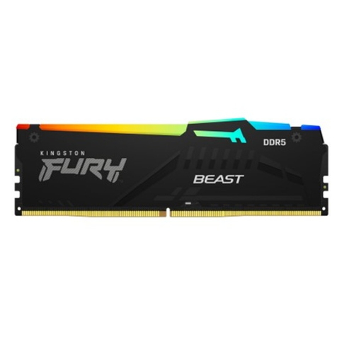 Оперативная память Kingston 32GB 5200MT/s DDR5 CL40 DIMM (Kit of 2) FURY Beast RGB модуль памяти kingston fury beast black rgb xmp ddr5 dimm 5200mhz pc41600 cl40 32gb kf552c40bba 32