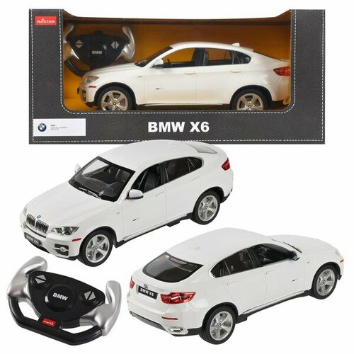 Машина р/у 1:14 BMW X6 цвет белый 2.4G машина р у bmw x6 m 1 14 2 4g свет фар и салона цвет красный