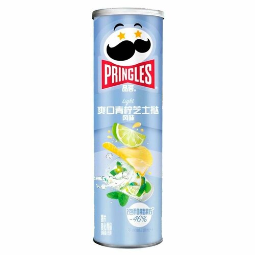 Картофельные чипсы Pringles Refreshing Lime Cheese со вкусом лайма и сыра (Китай), 115 г