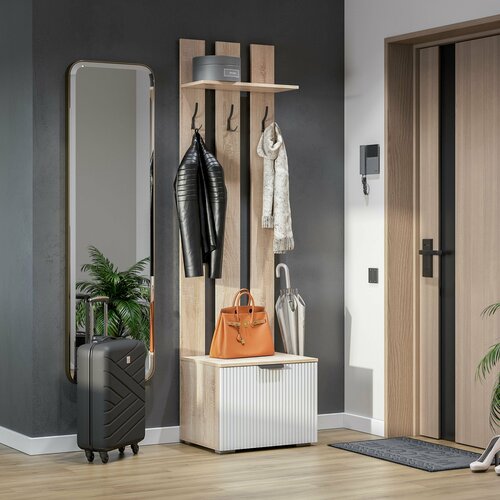 Вешалка мс Норд ВШ03-600 дуб сономаНорд Line софт пломбир 5928₽