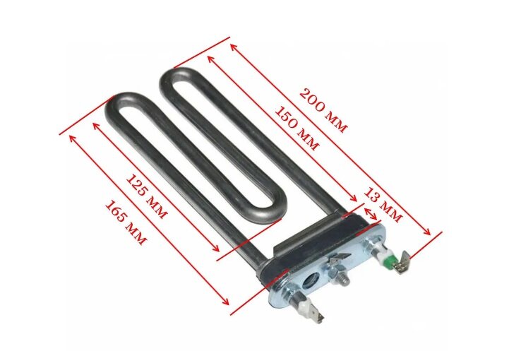 ТЭН 1700W; 17 см 2 контакта, прямой с отверстием под датчик (94715)