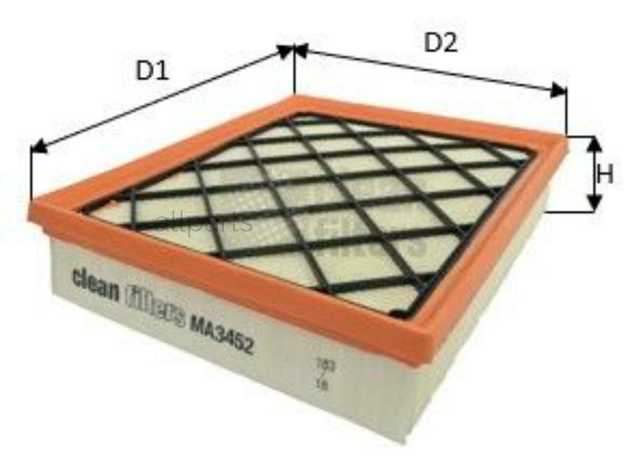 CLEAN FILTERS MA3452 CLEAN фильтр воздушный MA 3452 (=C 25 008/1)