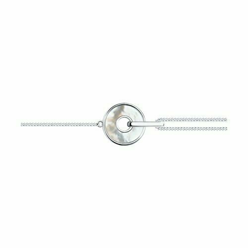 фото Браслет diamant online, серебро, 925 проба, перламутр, длина 17 см.
