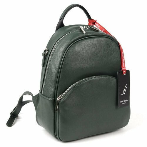 фото Рюкзак sergio valentini sv-sz758/a д.грин, фактура гладкая, зеленый