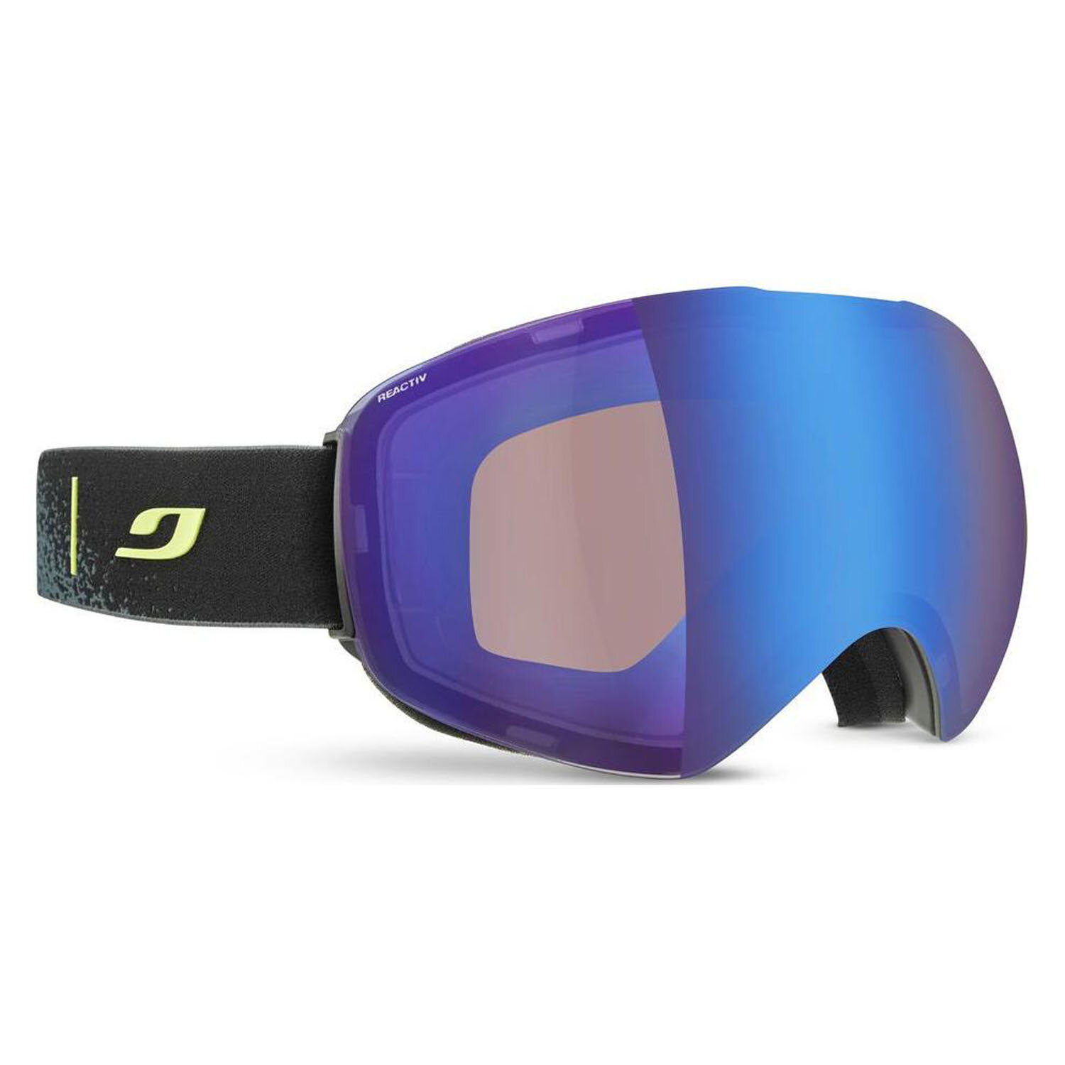 Очки горнолыжные Julbo Skydome Black-Yellow/Reactiv 2-4 Polarized Flash Blue (US: XXL)