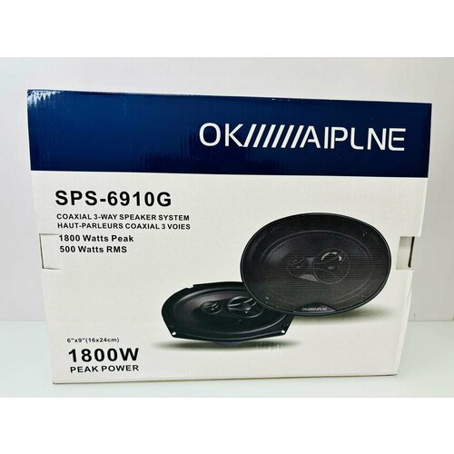 Колонки автомобильные овалы динамики в авто 16х24 См 6х945 Дюйм 1800 Вт комплект из 2х шт коаксиальная акустика 3 полосная 3000₽