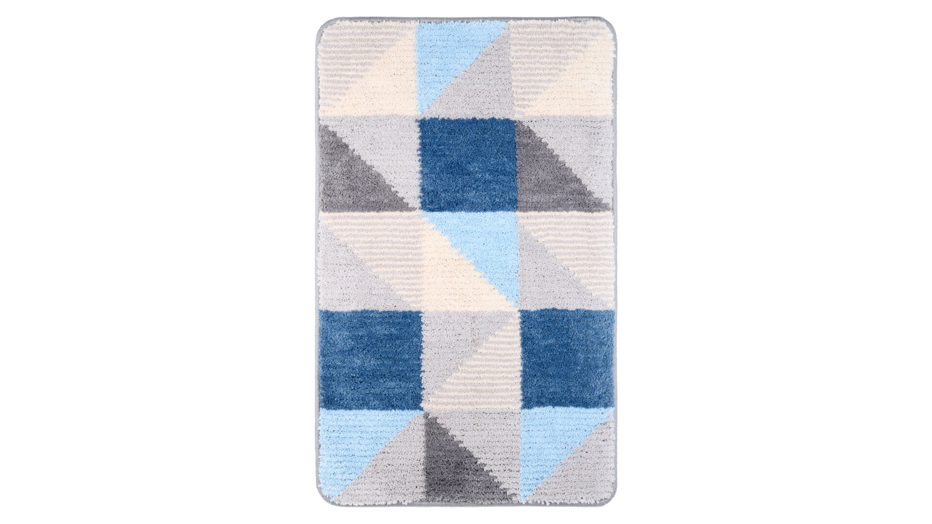 Коврик для ванной 1-ый Fixsen Visa FX-5005X серо-голубой 50х80см