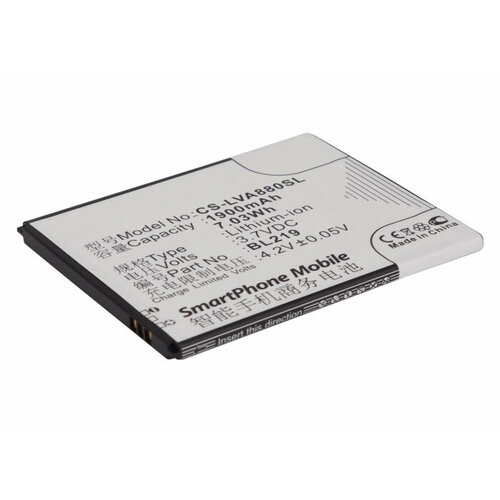 Аккумулятор CS-LVA880SL BL219 для Lenovo A916 3.7V / 1900mAh / 7.03Wh аккумулятор cameronsino cs tpy520sl для смартфона neffos y5l nbl 46a2020 1900mah