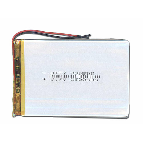 аккумулятор li pol батарея 4 70 95мм 2pin 3 7v 2500mah Аккумулятор Li-Pol (батарея) 3*65*95мм 2pin 3.7V/2500mAh