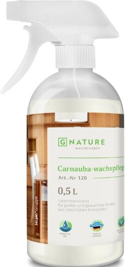 Воск-Уход Gnature 120 Carnauba-Wachspflege 0.5л для Обновления и Ухода за Деревянными Поверхностями.