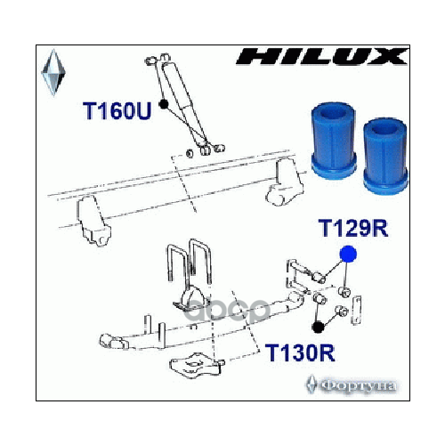 Втулка Рессоры Фортуна T129r Фортуна арт. T129R