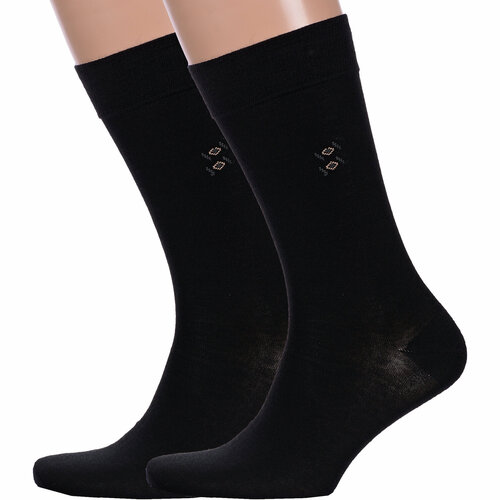 Носки LorenzLine, 2 пары, размер 27, черный носки классика средней длины набор из 10 пар цвет черный 3 синий 5 белые 2