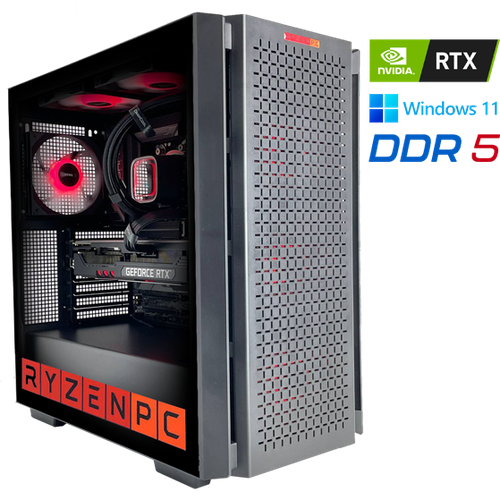 Настольный компьютер RyzenPC ULTRA 83514633 (AMD Ryzen 5 7600X 4.7 ГГц, AMD B650, 64 DDR5, SSD: 2000 Гб, HDD: 2000 Гб, NVIDIA GeForce RTX 4070 12 Гб, WI-FI, Без привода, 850 Вт, DeepCool CG560, Windows 11 Pro)