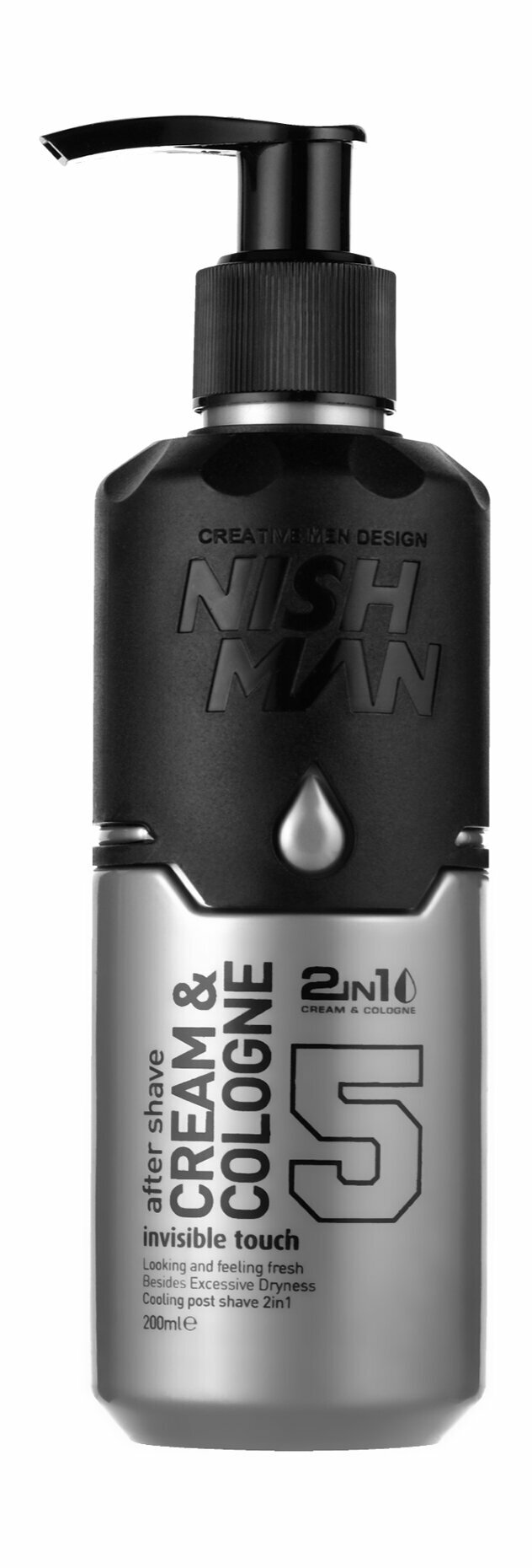 NISHMAN Крем-лосьон после бритья After Shave Cream+Cologne (Аромат Invisible Touch), 200 мл