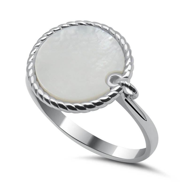 Кольцо Silver WINGS, серебро, 925 проба, перламутр