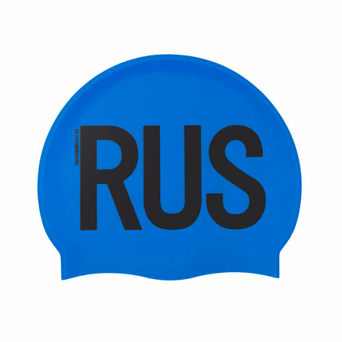 фото Силиконовая шапочка для плавания / бассейна swimroom "rus / russia / россия", цвет голубой