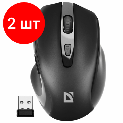 Комплект 2 шт Мышь беспроводная DEFENDER Prime MB-053 USB 5 кнопок1 кнопка-колесо оптическая ч 52053 162500₽