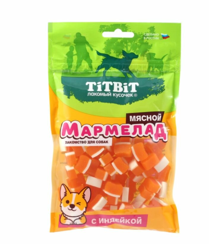 Titbit Лакомство для собак Мармелад мясной с Индейкой, 120 г, 3 уп