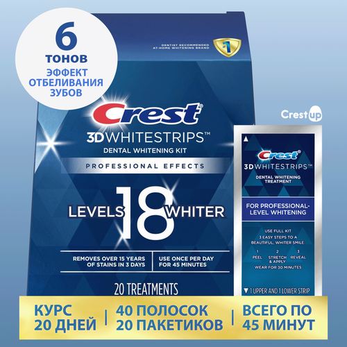 Crest 3D Whitestrips Professional Effects – Отбеливающие полоски для зубов (Новый)