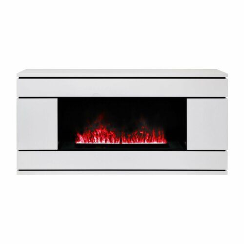 линейный электрокамин real flame modern cst 1000 wt с очагом 3d cassette 1000 Электрокамин RealFlame VEGA CST 1000 WT-P511 с очагом 3D Cassette 1000 LED RGB