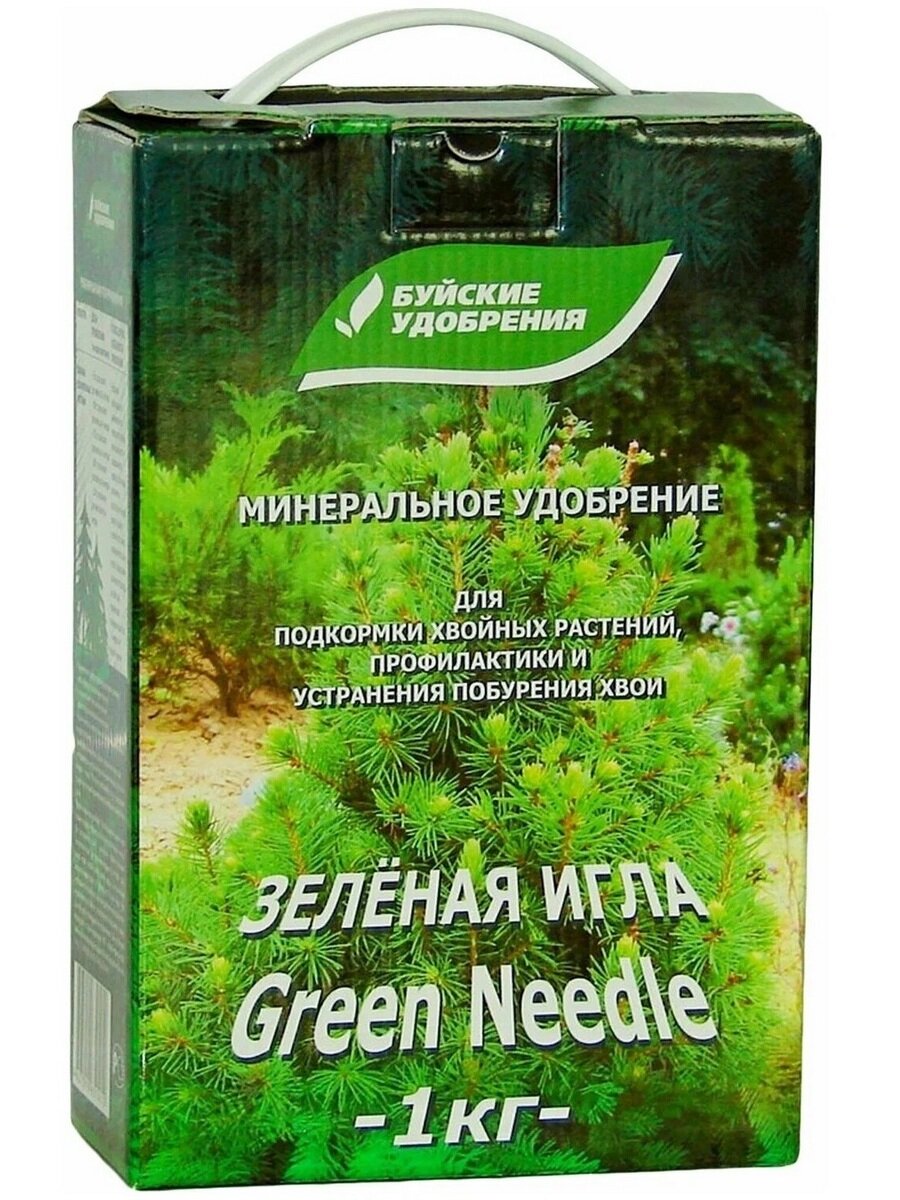 Минеральное удобрение Буйские удобрения Зеленая игла, коробка 1кг