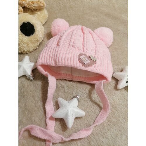 фото Шапка , размер 38-40, розовый нет бренда