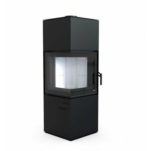 Печь DEFRO HOME QUADROOM, 9,6кВт, черная сталь