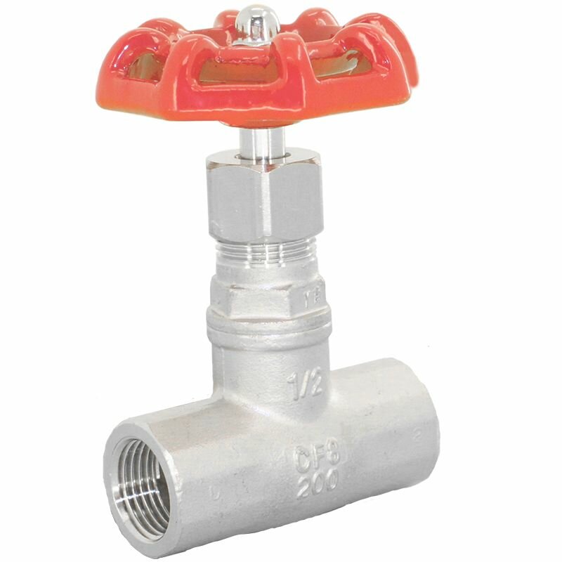 фото Вентиль запорный муфтовый нержавеющий, AISI304 DN15 (1/2"), (CF8), PN64