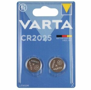 Батарейка VARTA CR2025, в упаковке: 2 шт.