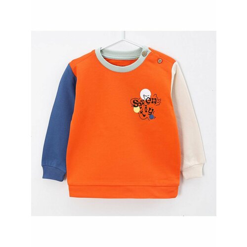 Джемпер Divonette, размер 68, оранжевый футболка divonette для мальчиков хлопок размер 68 белый