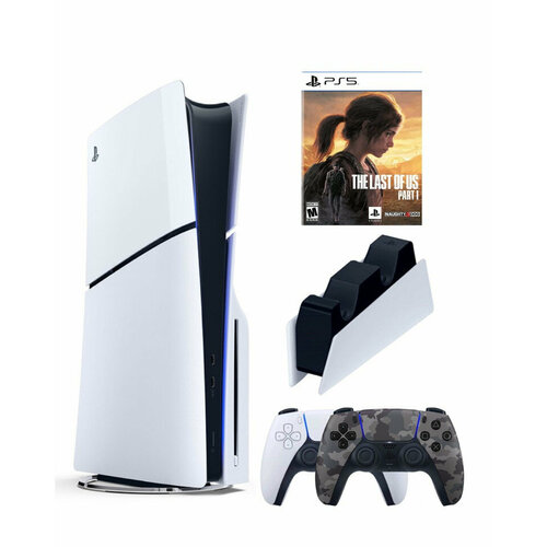 Приставка Sony Playstation 5 slim 1 Tb+2-ой геймпад(Camo)+зарядное+Один из нас