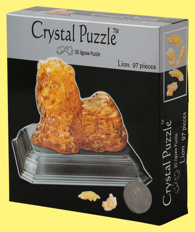 Головоломка 3D Crystal Puzzle Лев цвет: желтый - фото №18