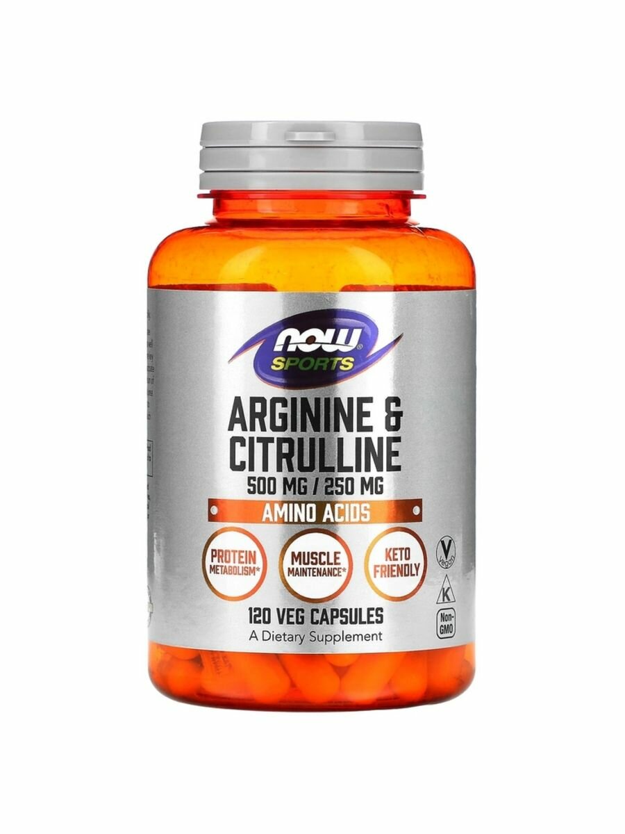 Arginine & Citrulline, Аргинин 500 мг и Цитруллин 250 мг