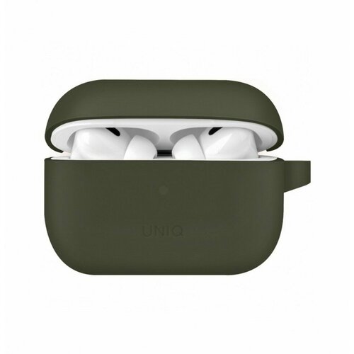 Комплект Uniq - чехол с карабином Vencer Silicone case + ремешок для AirPods Pro 2, цвет Зеленый (AIRPODSPRO2-VENGRN) зеленый