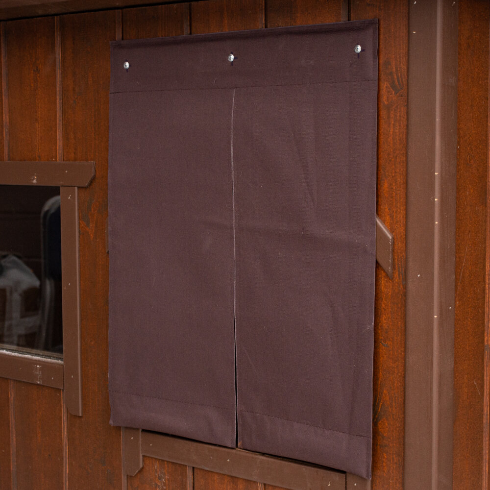 Шторка для лаза в собачью будку с разделением, коричневая(55х48) - фотография № 6