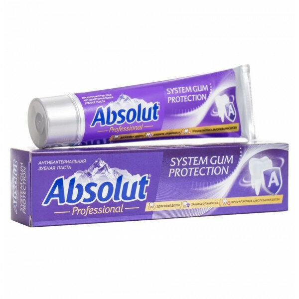 - Профилактическая антибактериальная зубная паста «ABSOLUT» Professional system gum protection, 110 г
