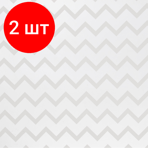 Комплект 2 штук, Пленка прозрачная с рисунком Зигзаг Белый 0.7x7.5м 40 мкм 200гр 730026