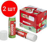 Комплект 2 штук, Клей-карандаш 40г KORES Glue-eco